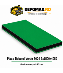 Placa BOND Verde 6024 3mm, 1500x4050mm, aluminiu 0.3mm